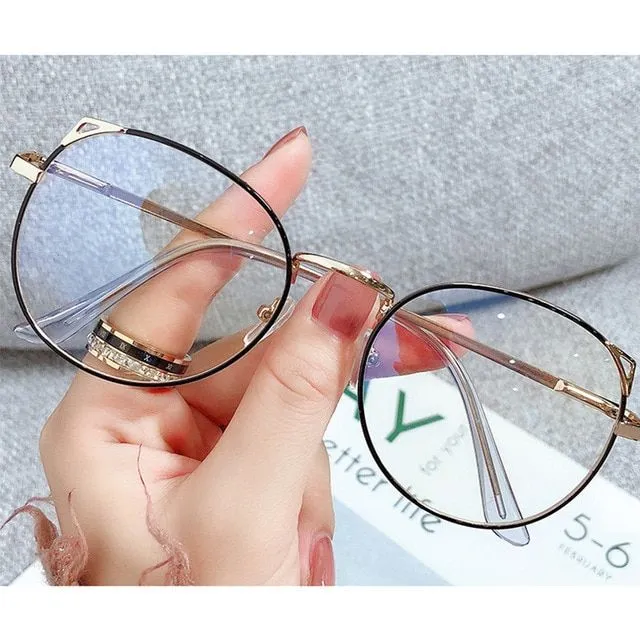 Nowoczesne damskie okulary przeciwsłoneczne z antyblaskiem black-gold
