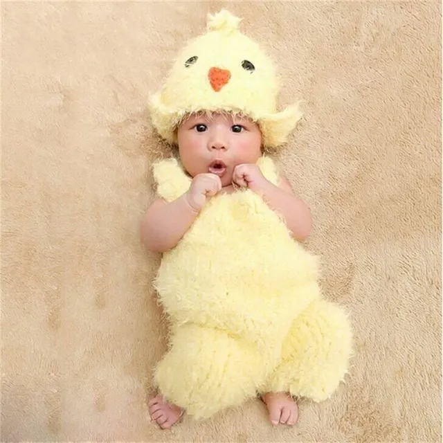 Baby costume to take a picture of Chicken