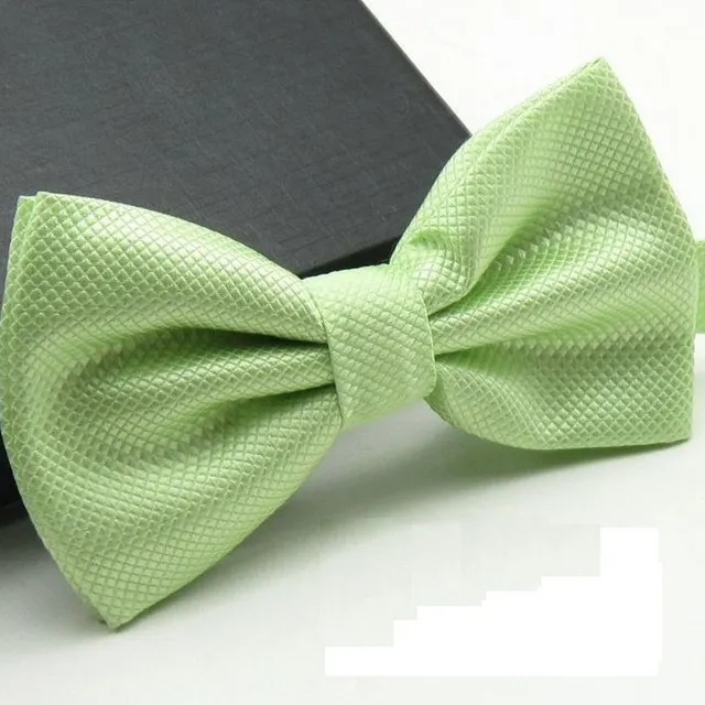 Krawat szydełkowy UNISEX Plaid - 19 kolorów svetle-zelena