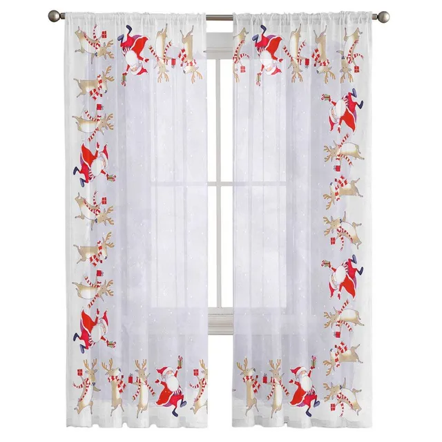 Christmas curtain with thematic motifs - various types