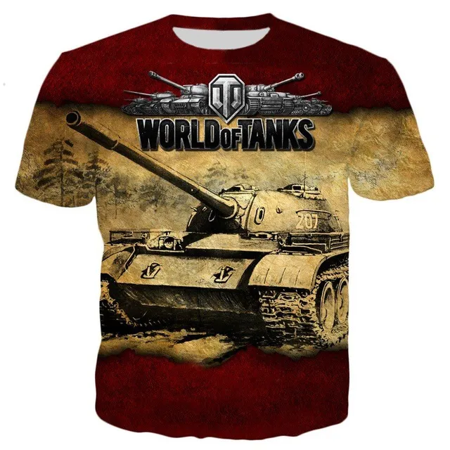 Férfi póló a népszerű World of Tanks játék motívumával