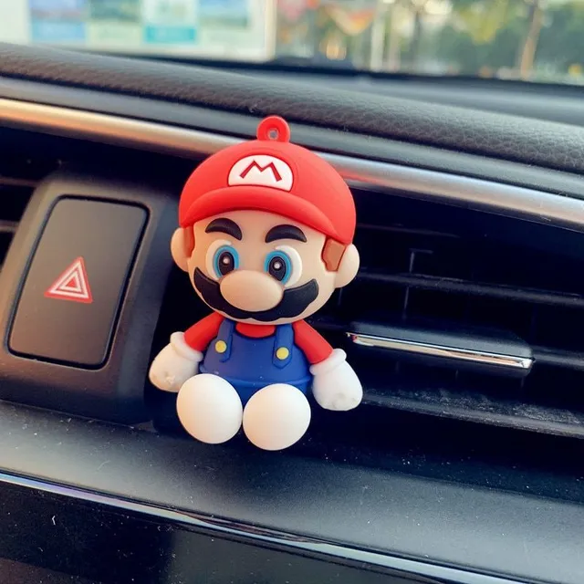 Stylish car air freshener in the motifs of popular Super Mario characters