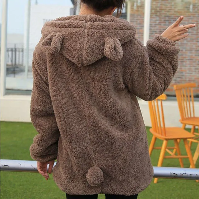 Women's autumn sweatshirt with ears