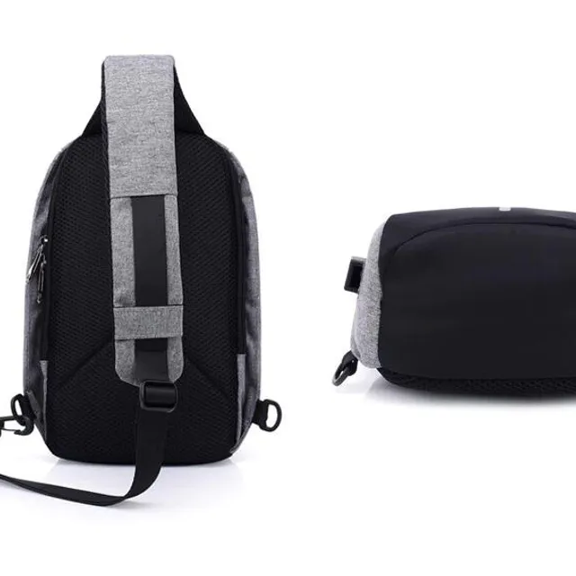 Stylish men's travel bag over USB shoulder