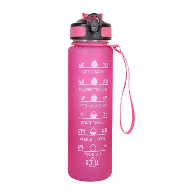 1000ml Water bottle - Motivating sports bottle with drink