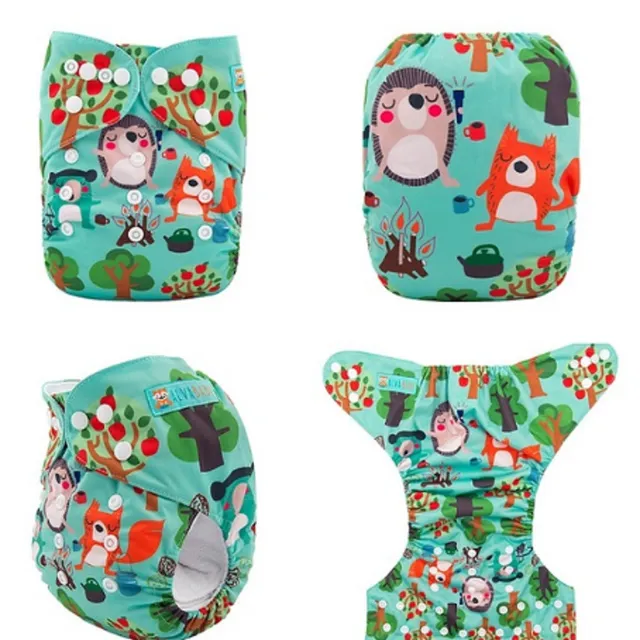 Printed diaper swimsuit for babies A2451 4