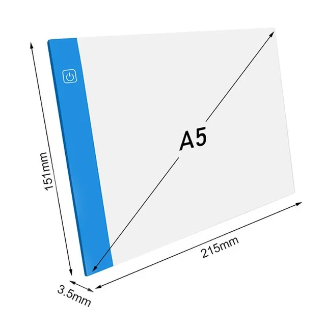 Vysoce tenká USB umělecká světelná podložka na kreslení A5