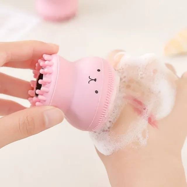 Practical silicone toothbrush for face