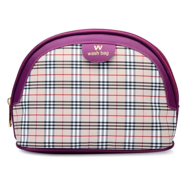 Classic nylon plaid clutch for everyday use