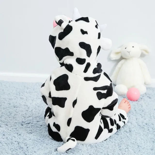 Children's Flannel Animal Overal Cow