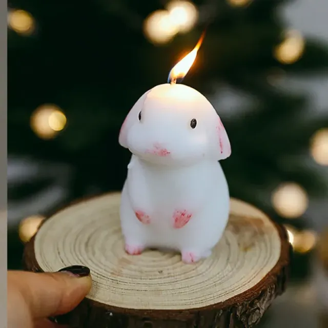 Aromaterapia sviečka v tvare veľkonočného zajačika