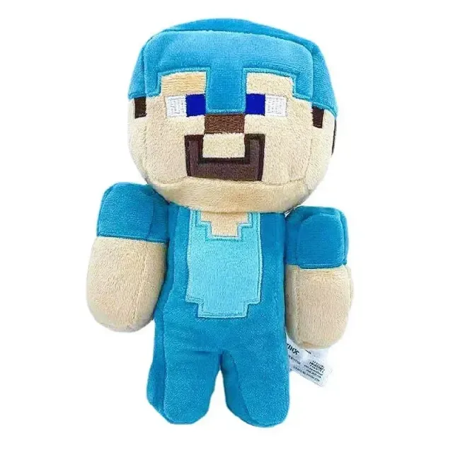 Jucării din pluș reprezentând personaje din jocul popular Minecraft