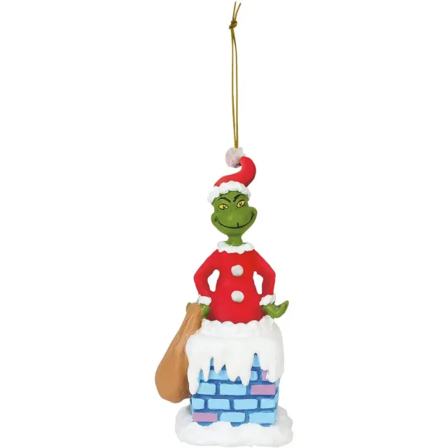 Christmas decoration of the green Grinch to hang on the Christmas tree - different variants