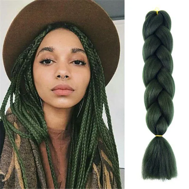 Kanekalon hair on braids - more variants