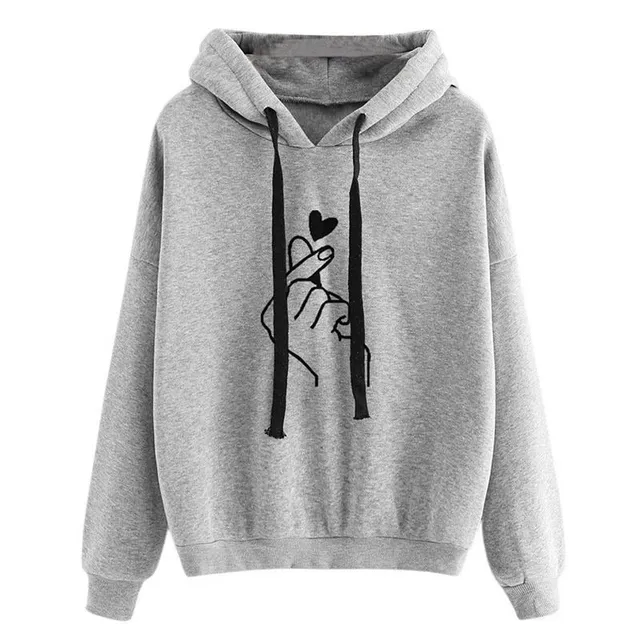 Women's hoodie Heart Finger