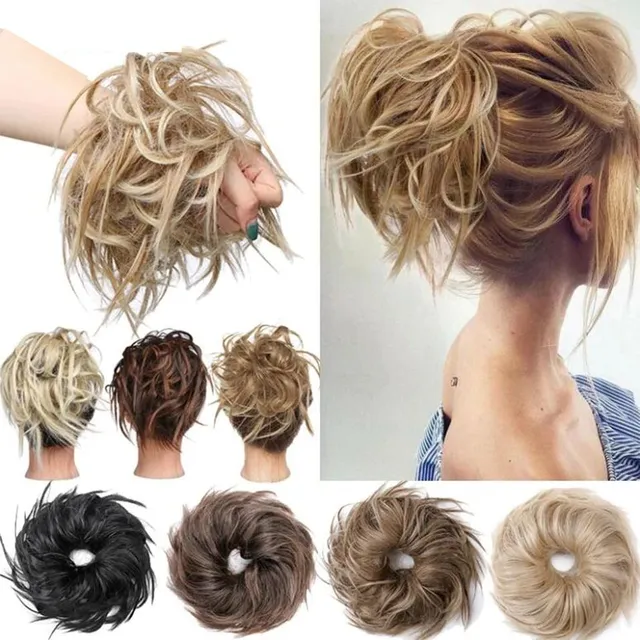 Postiche pour cheveux - chignon avec élastique