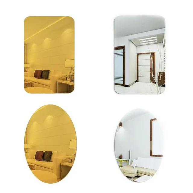 Stickere acrilice reflectorizante ovale detașabile pentru perete Baie Dormitor Decor