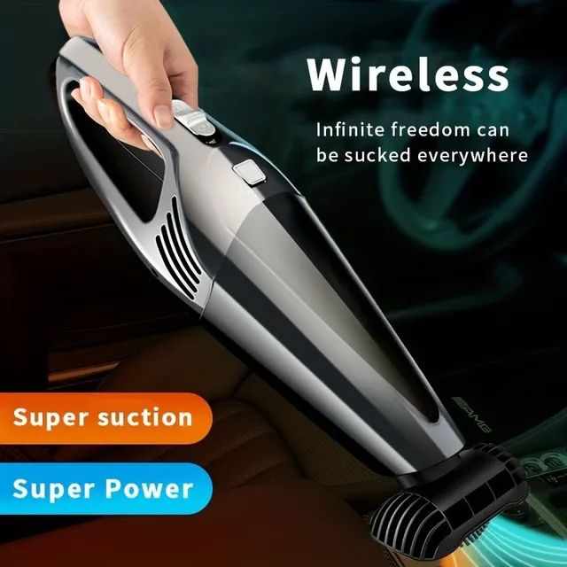 Wireless on-board vacuum cleaner © High performance © Into the car and home © Strong suction