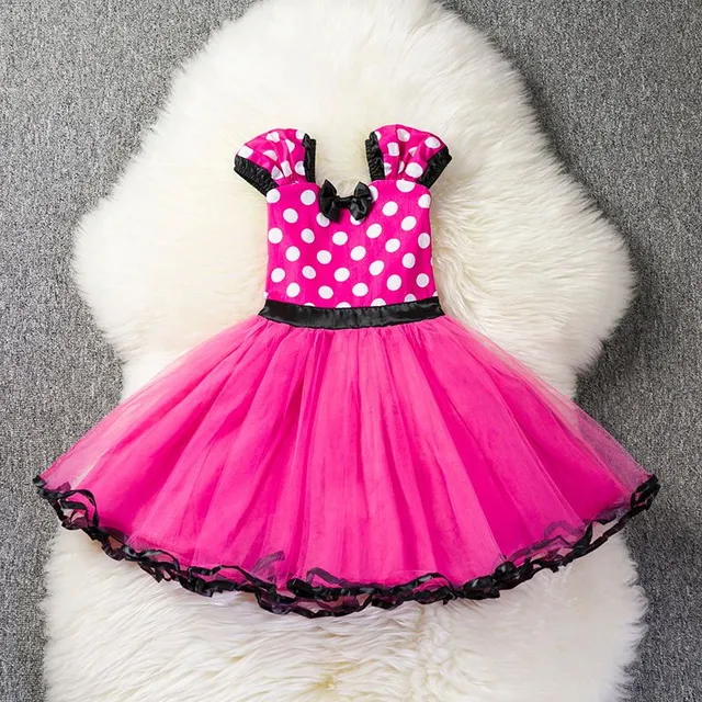 Dievčenské roztomilé šaty s bodkami - Minnie