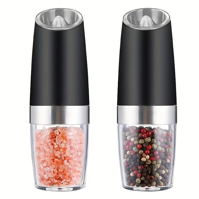 1/2pc Electric salt and pepper grinder, adjustable roughness, for batteries