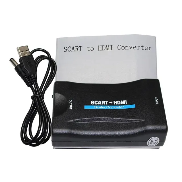 Scart to HDMI converter adapter for audio and video