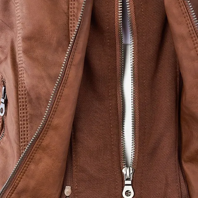 Stylish women's leather jacket