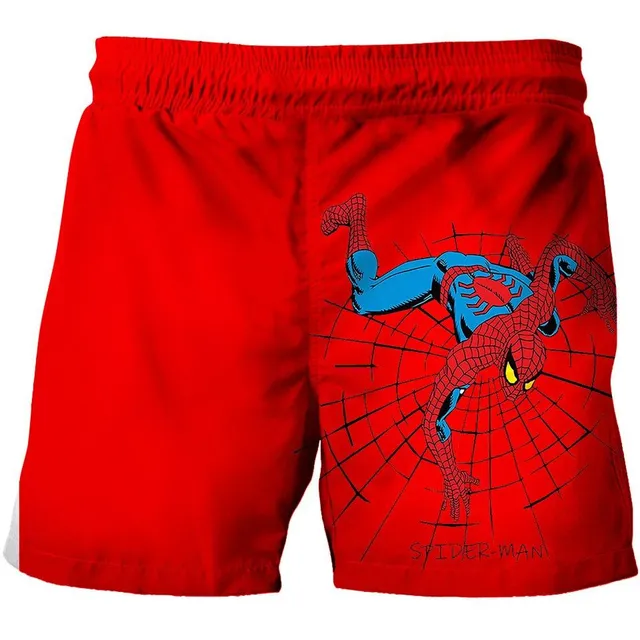 Detské luxusné štýlové šortky s obľúbeným motívom Spidermana Warrena