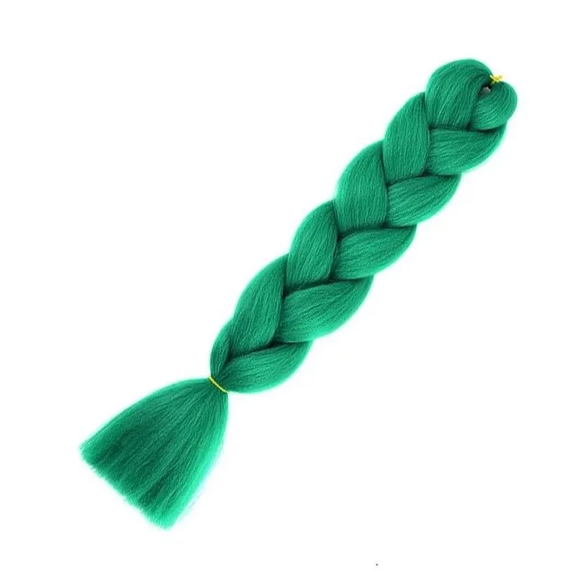 Kanekalonové jednobarevné copánky 0 cm světle Margarett zelena