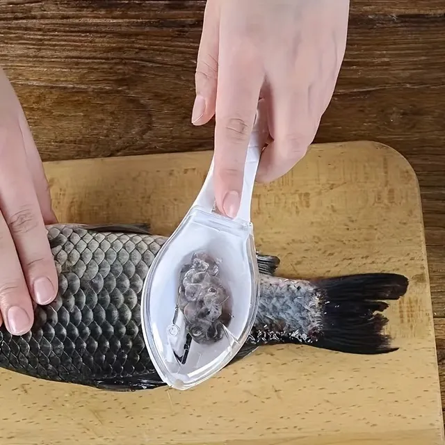 Racloir à écailles de poisson facile - outil de cuisine en plastique durable pour un nettoyage sans effort