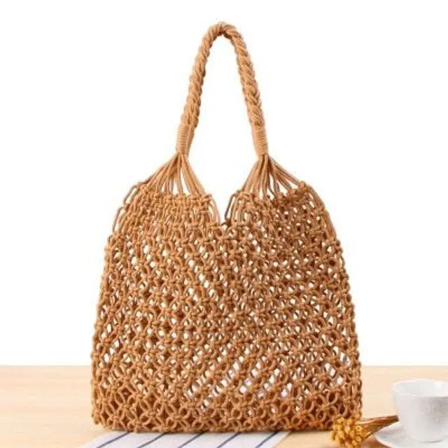 Hand knitted rattan shoulder bag - many types to choose from