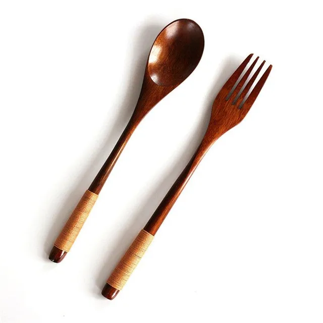 Wooden spoon and fork - 2 pcs