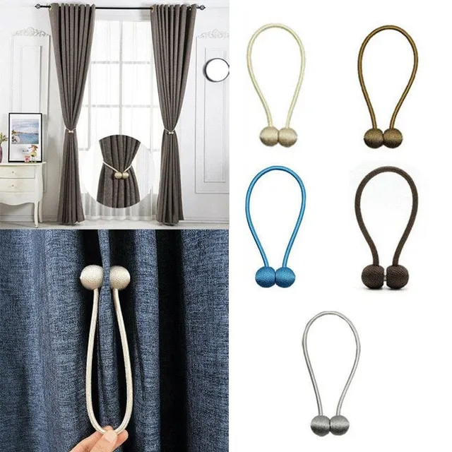 Magnetic clip for curtains