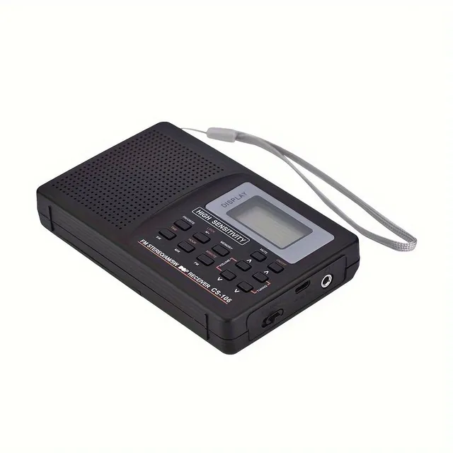 Portable digital am fm stereo radio fm/am/sw/lw/tv audio digital tuning fullband radio receiver with alarm