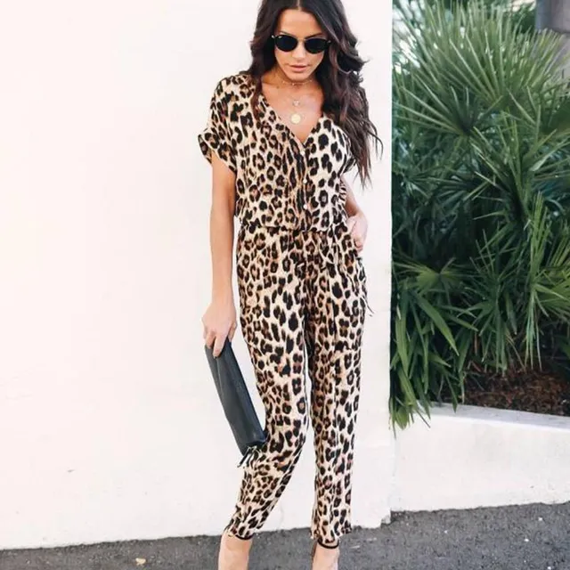 Leopard jumpsuit dla kobiet Yamilet