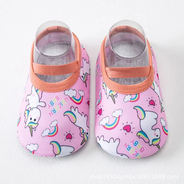 Children's original stylish modern colorful summer shoes in water with various prints Aofia