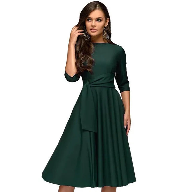 Ladies elegant dress with wide skirt