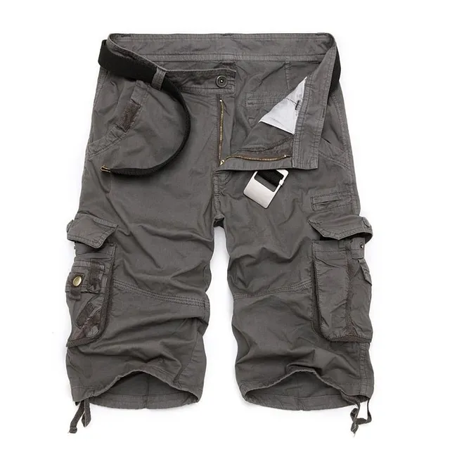 Men's cargo shorts with belt in various colours