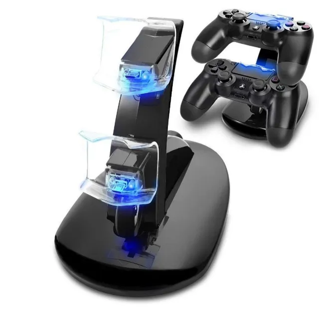 Stand and Davies charging stations on the PS4 controller