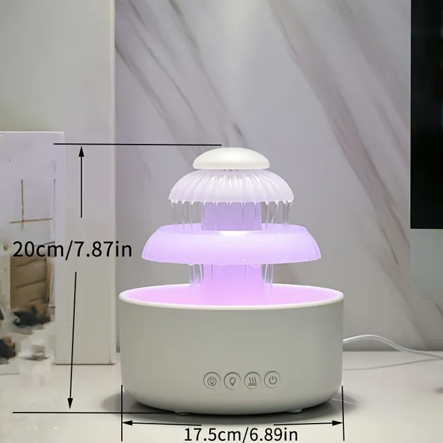 1pc humidifier Nightlights Humidifying Diffuser For Dripping Water To Bedroom, Office, 600 Ml