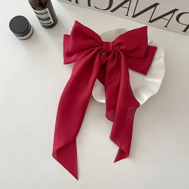 Luxury hair clip in bow style - several color variants, stylish supplement