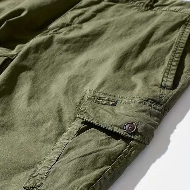 Men's Cotton Cargo Shorts Plus Size - Vintage Style