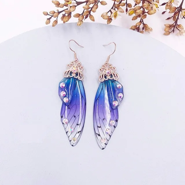 Women's dangle earrings wings Jeanice