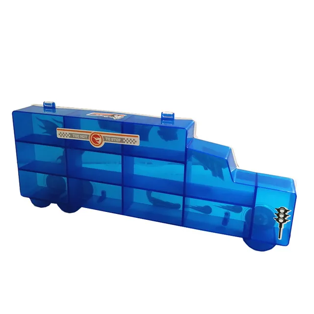 Portable plastic box for children in the shape of a truck