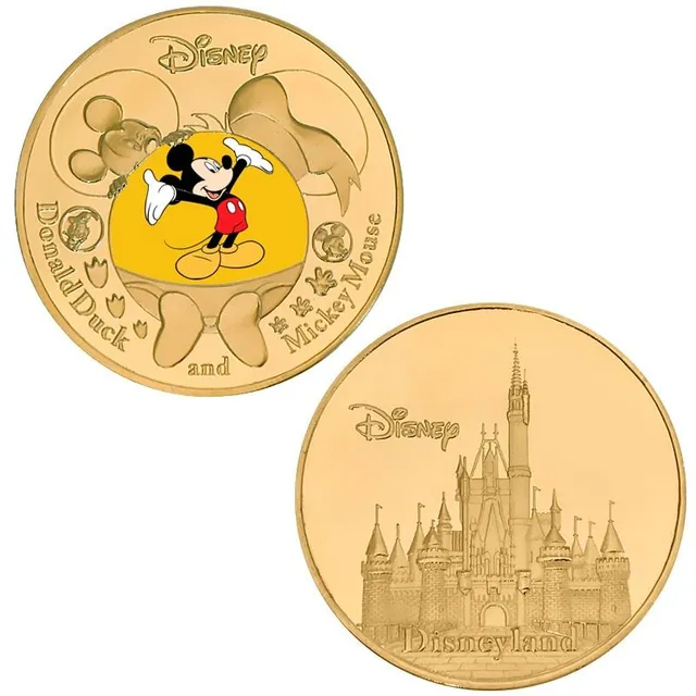 Stylish trendy collectible commemorative coins with Mickey Mouse Ameer motif