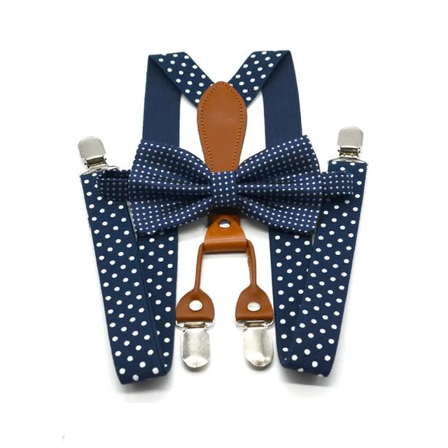 Men's elegant braces with bow tie