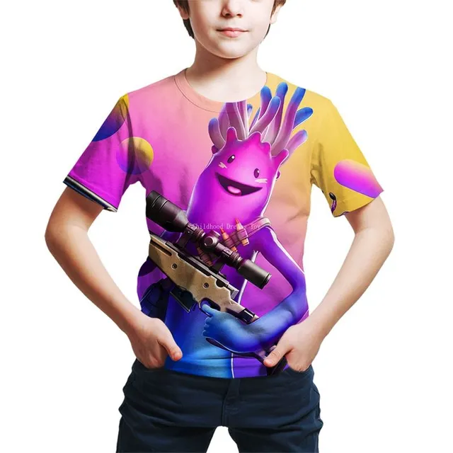 Men's T-shirt with stylish Fortnite printing