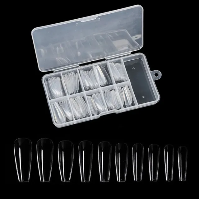 Vârfuri artificiale pentru unghii pentru manichiură - 100 bucăți