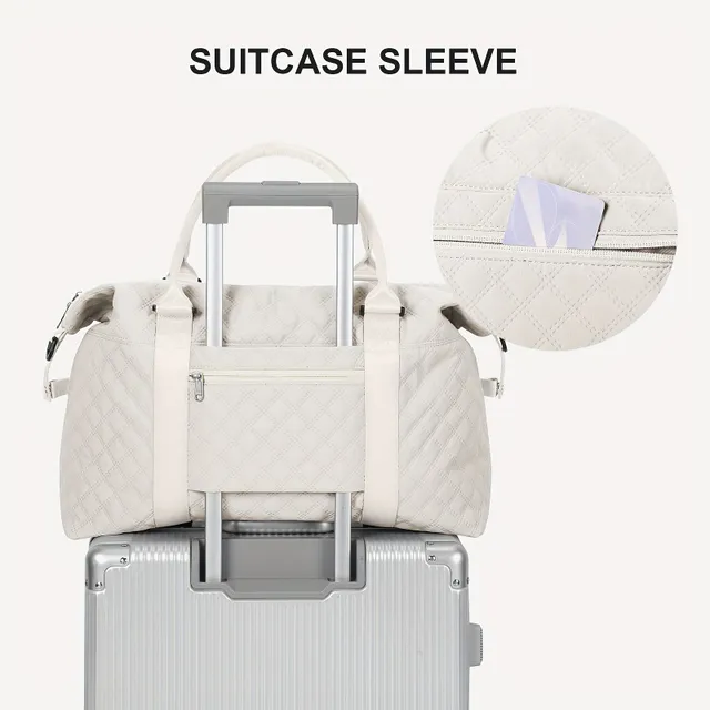 Spacious travel sports bag © Great for gym, weekends and nights © With removable strap