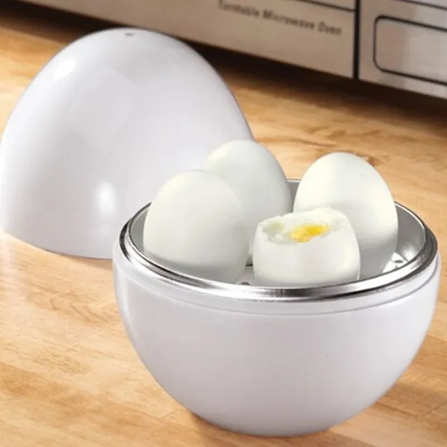 Portable microwave cooker for eggs