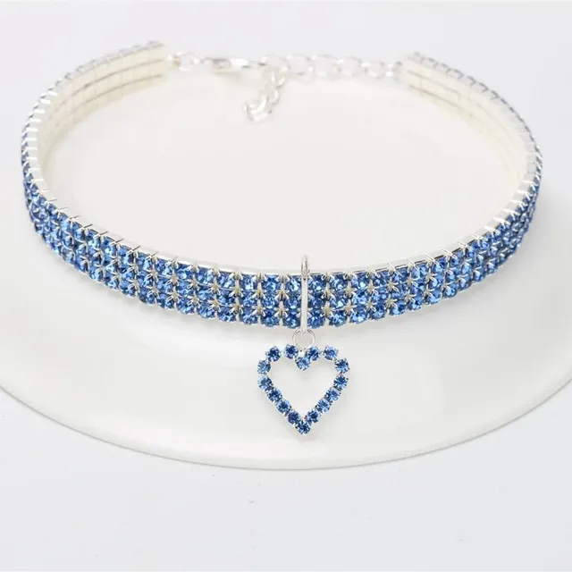 Luxury glitter collar for cats with Henderson pendant